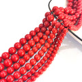 Red Coral Jades Beads 10mm Round Loose Spacer for DIY Jewelry
