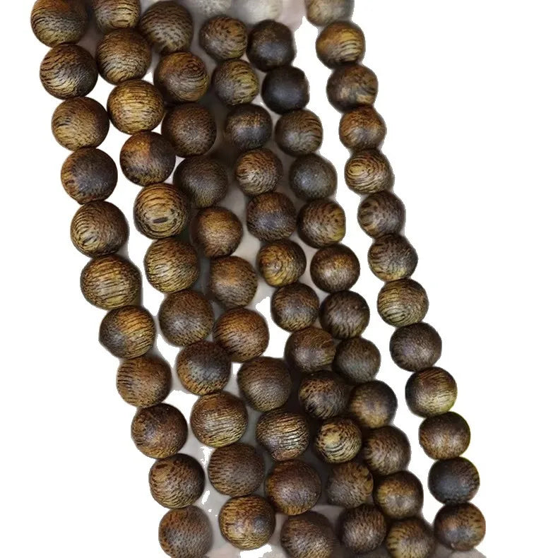 Authentic Natural Agarwood Vietnam Nha Trang White Kyara 90% Submerged 108 Beads Prayer Bracelet for Men and Women Gifts