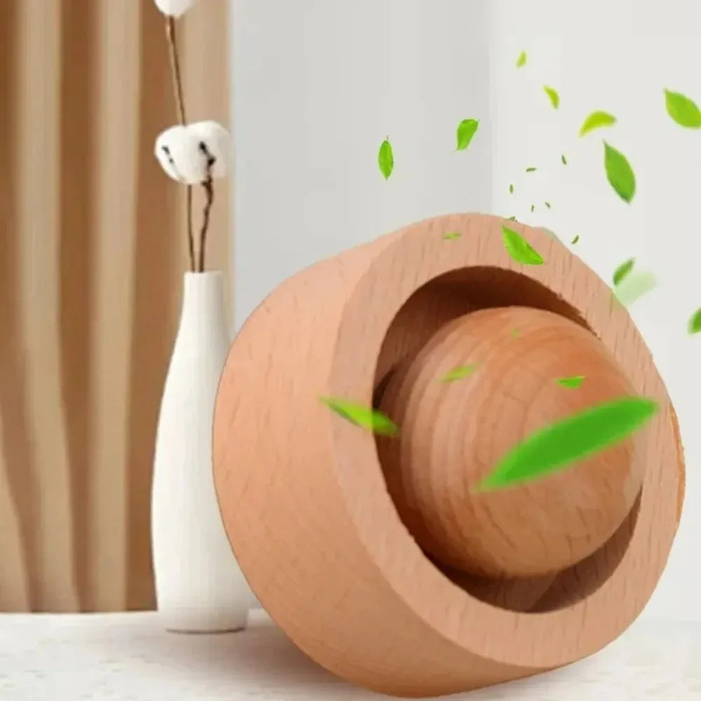 Natural Wood Essential Oil Diffuser Round Ball Aroma Fragrance Oil Aromatherapy Diffuser for Home Office Car Bedroom Living Room
