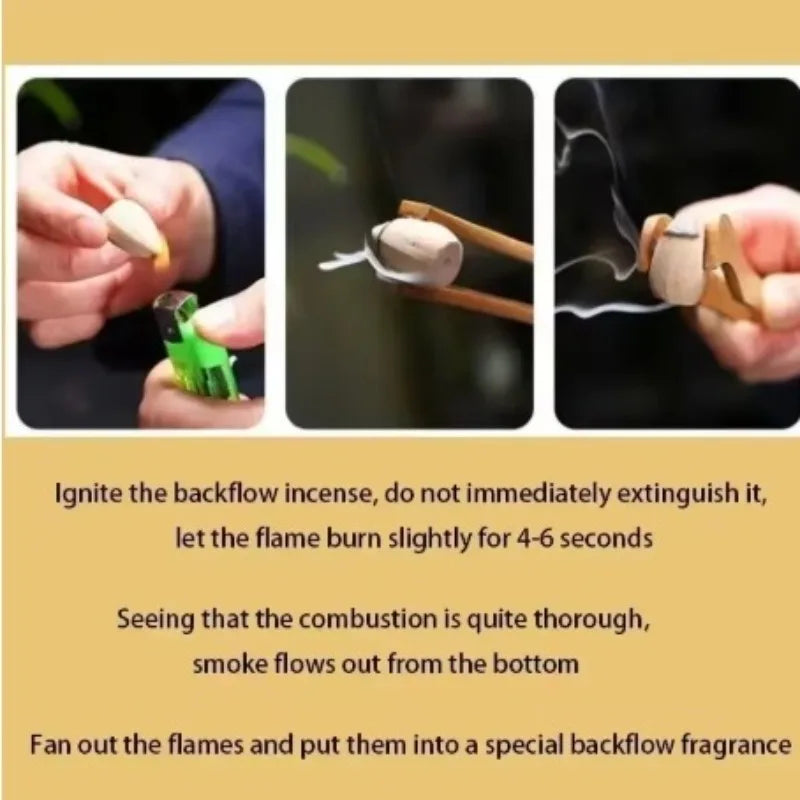 30/100 Pcs Backflow Incense Cones – Mixed Smoke Waterfall Reverse Flow Incense for Burner, Home Spa