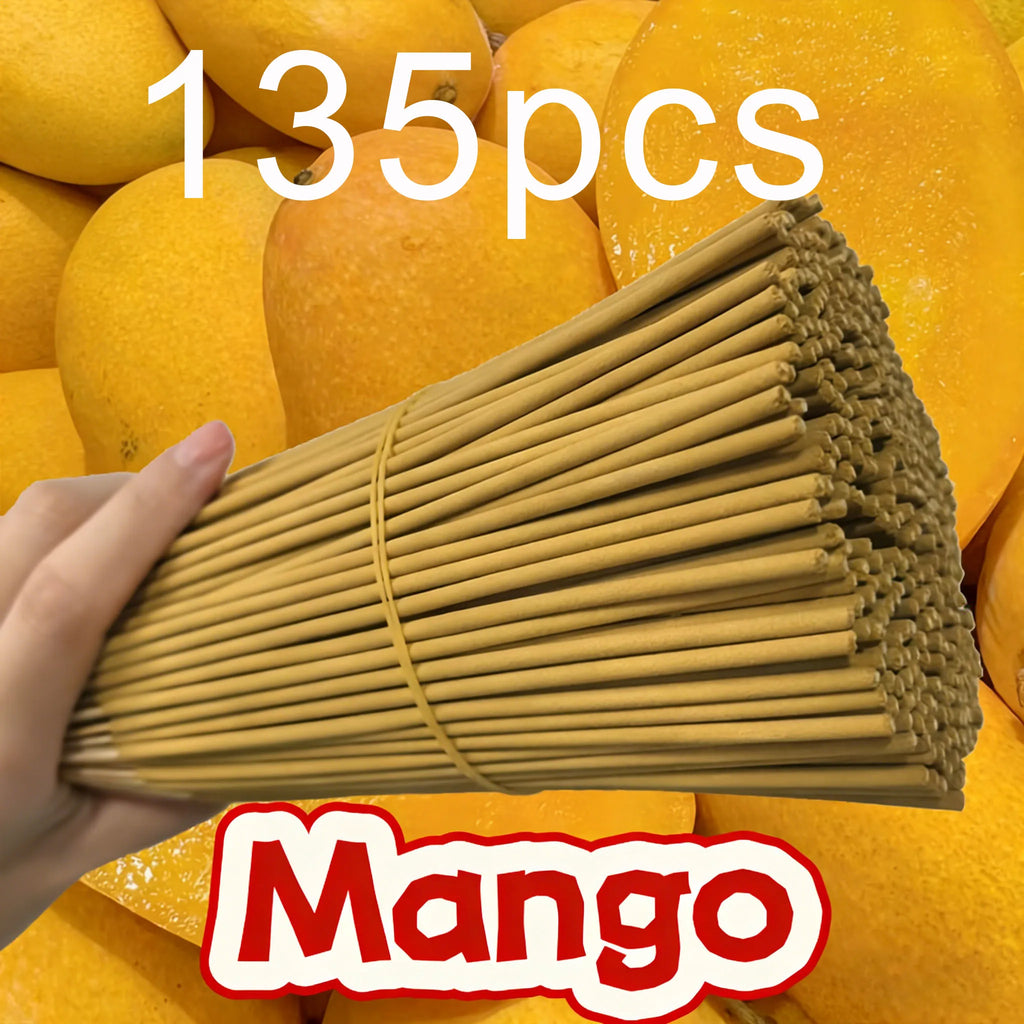 15/35/135 Pieces Natural Mango Fragrance |   Suitable for Home Air Purification, Yoga, Offices, Tea Rooms - Perfect for Halloween, Christmas, Easter, and Meditation. |   Mango Scent, Wooden Material