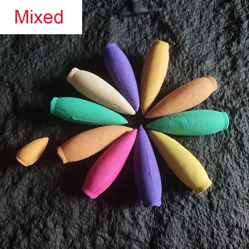 100g About 15 Pieces Oversized Natural Backflow Incense Cones 30 Minutes Sandalwood Scents for Home 6cm Cone Incenses Bulk Sale