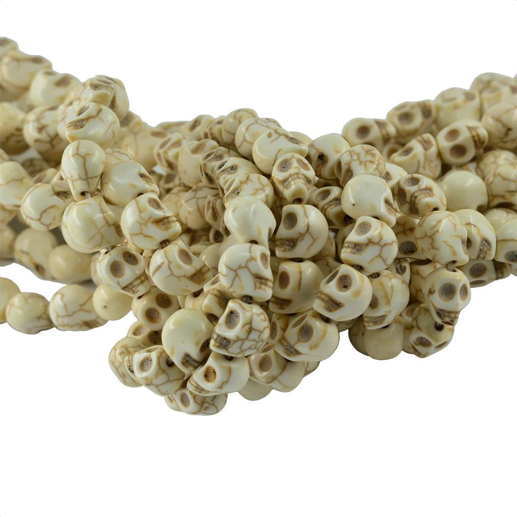 White Howlite Skull Beads 8x6mm 10x8mm 12x10mm Loose Stone Beads