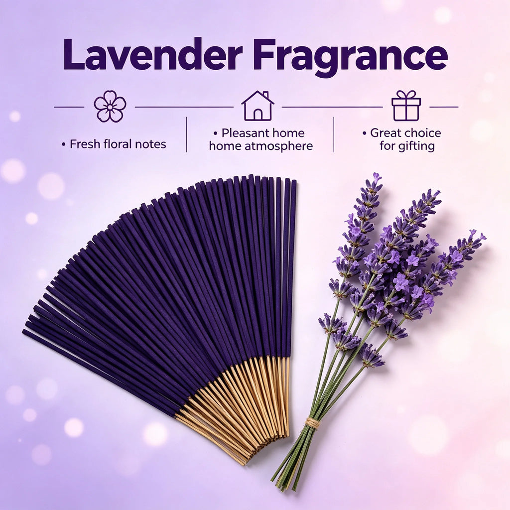 Christmas Lavender Scented Bamboo Incense Sticks Home Indoor Fragrance for Creating a Cozy Vibe Party Decoration And Holiday Gif