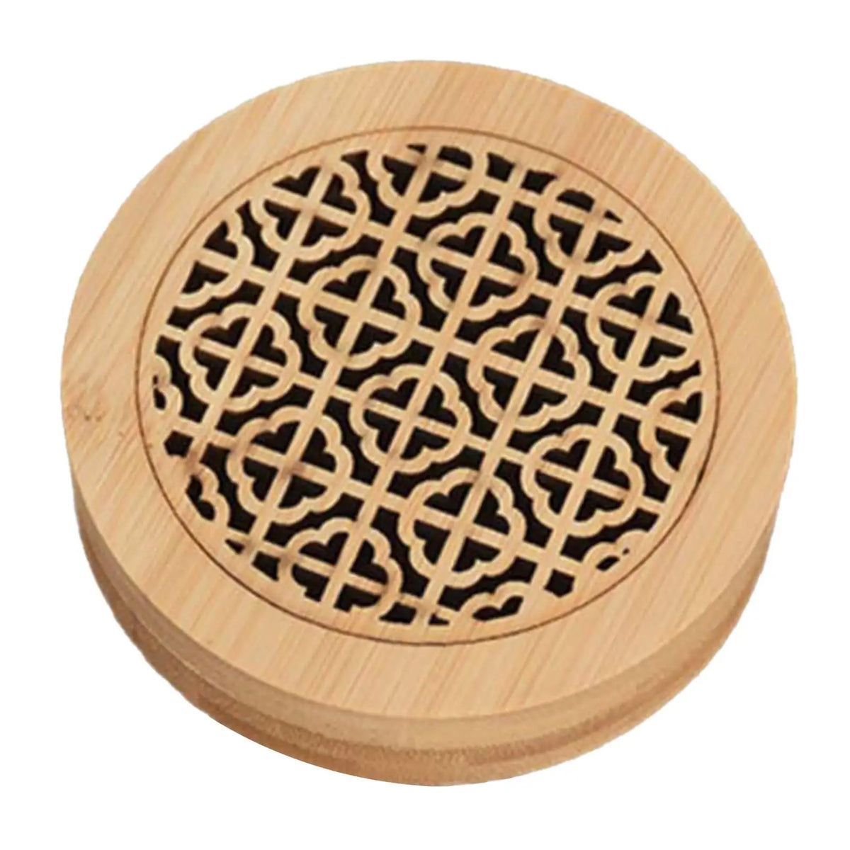 Wood Incense Burner Box Kitchen Wooden Chinese Style Housewarming Furnace Livingroom Incense Burning Round Ash Catcher with Lid