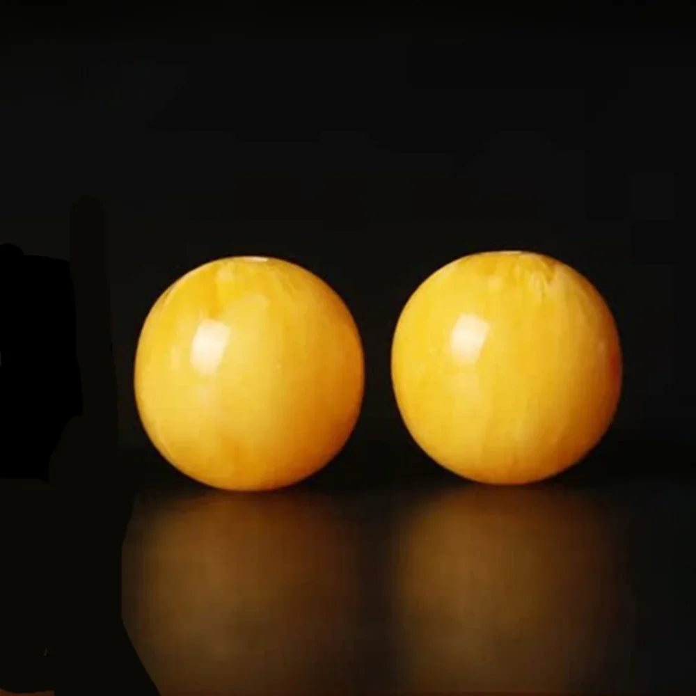 Imitation Amber Beads for Jewelry Making 6-14mm Yellow Beeswax Round Loose DIY Bracelets Necklace Earring Gift Accessories