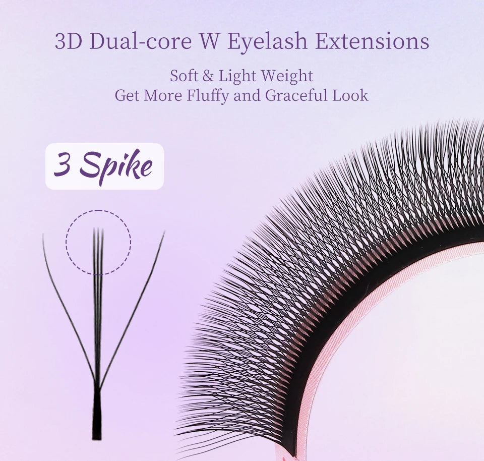 AGUUD 4DW Clover Lashes 3D Brown Premade Fans
