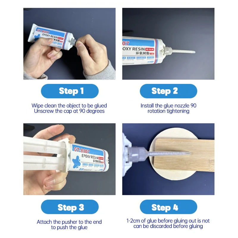1/2/3PCS Transparent Epoxy Resin AB Glue Fast Bonding Adhesive for Welding Metal Plastic Ceramic Glass Rubber Wood Stone Jewelry