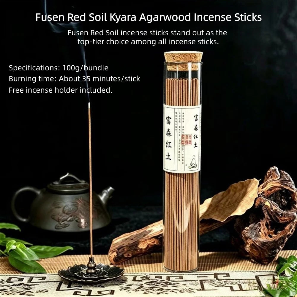 Vietnam Fusen Red Soil Kyara Agarwood Incense Sticks,Pure Agarwood Sticks,Indoor Fragrance Incense for Relaxation Meditation,Oud
