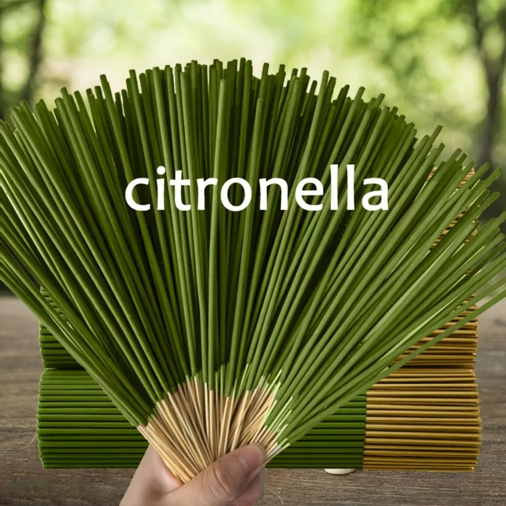 50/200 Stick Pack of Extended Lemongrass and Citronella Oil Sticks 45 Minute Burn Time Woody Refreshing Summer Scent
