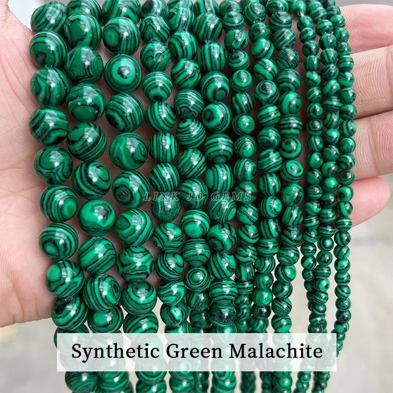 Natural Stone Beads 4 6 8 10mm Tourmaline Jade Jaspers Round Loose Spacer For Jewelry Making DIY Bracelet Necklace Accessories