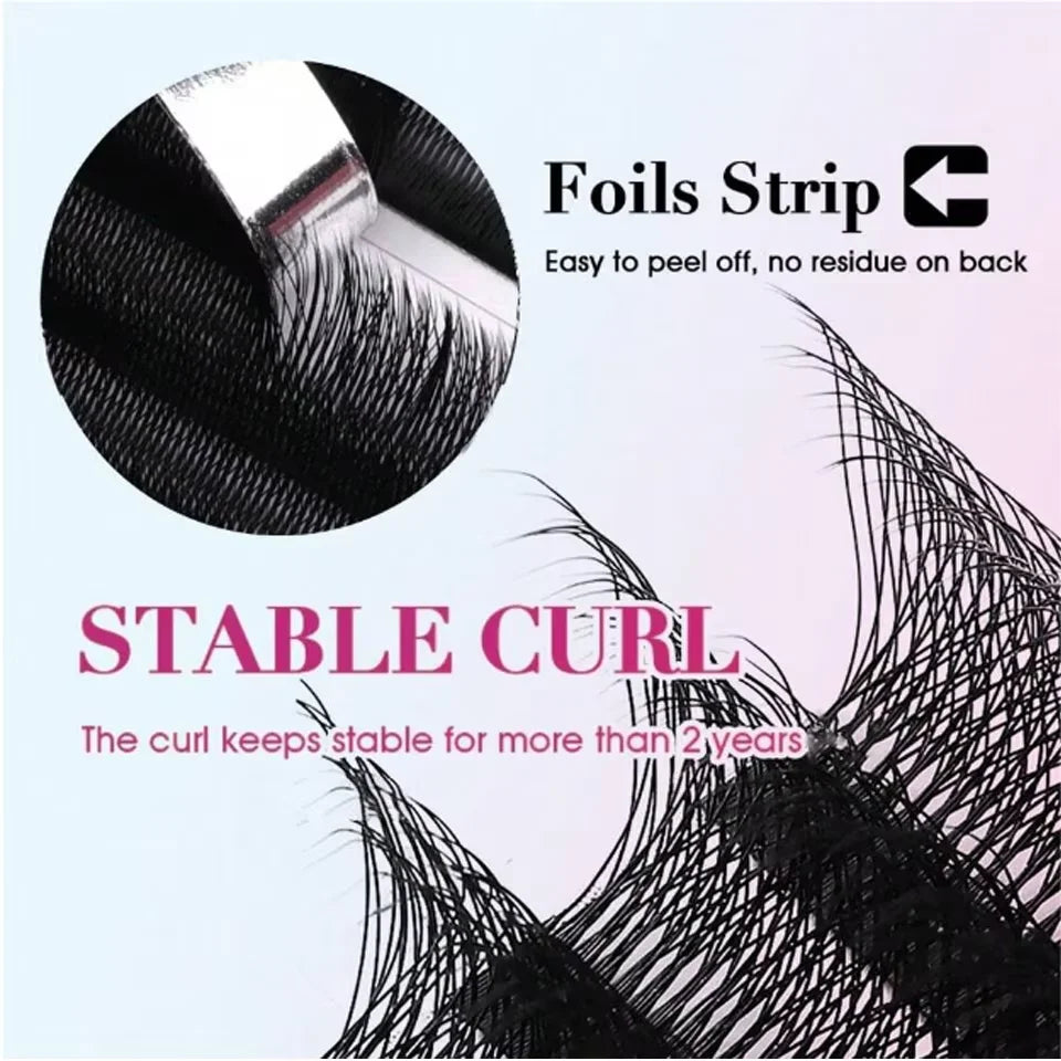 AGUUD 4D W Shape False Eyelashes Natural Volume Fans