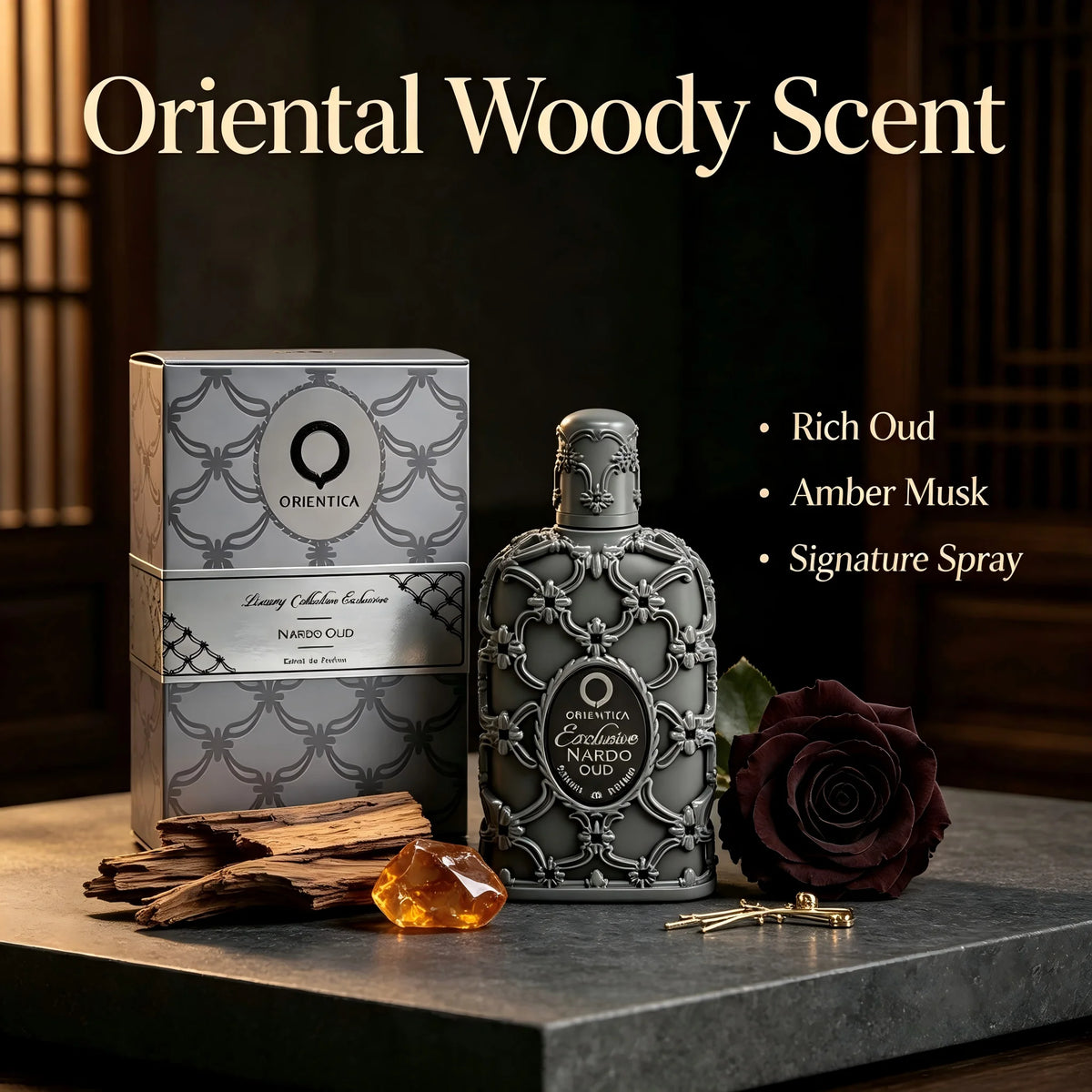 Orientica Exclusive Nardo Oud Extrait De Parfum 80ml Unisex Rich Oud Spikenard Woody Amber Oriental Long Lasting Signature Scent Back to School Fall Party Date Night Halloween Thanksgiving Christmas New Year Present Spray