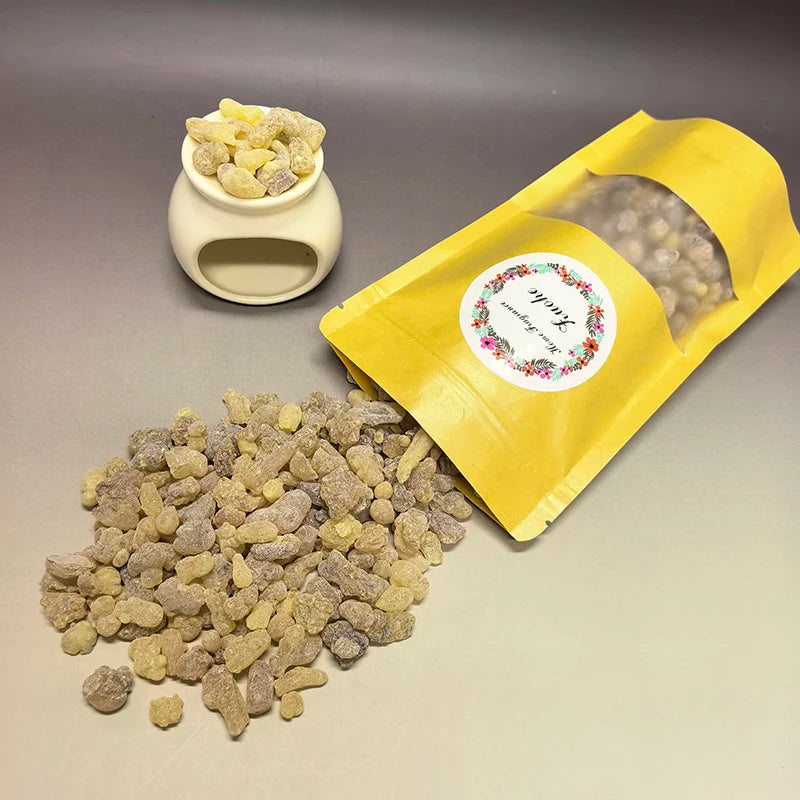 100-500g High-Quality Frankincense Resin,Packed in A High-Sealing Kraft Bag,Church Incense,Air Purifying,Psychological Relaxatio