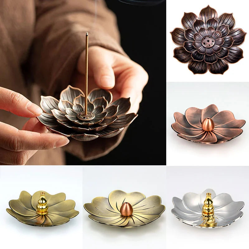 Incense Burner Coil Holder Plate Burner Lotus Rack Ash Catcher Plate Incense Sticks Holder For Soothe The Nerves Desktop Decor