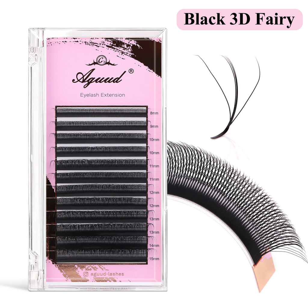 AGUUD 4DW Clover Lashes 3D Brown Premade Fans
