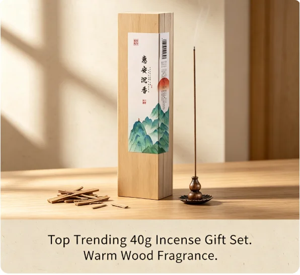 Hot Selling 40g Hui’an Agarwood Incense Gift Set Natural Wood Stick Incense For Home Meditation. incense cones lavender