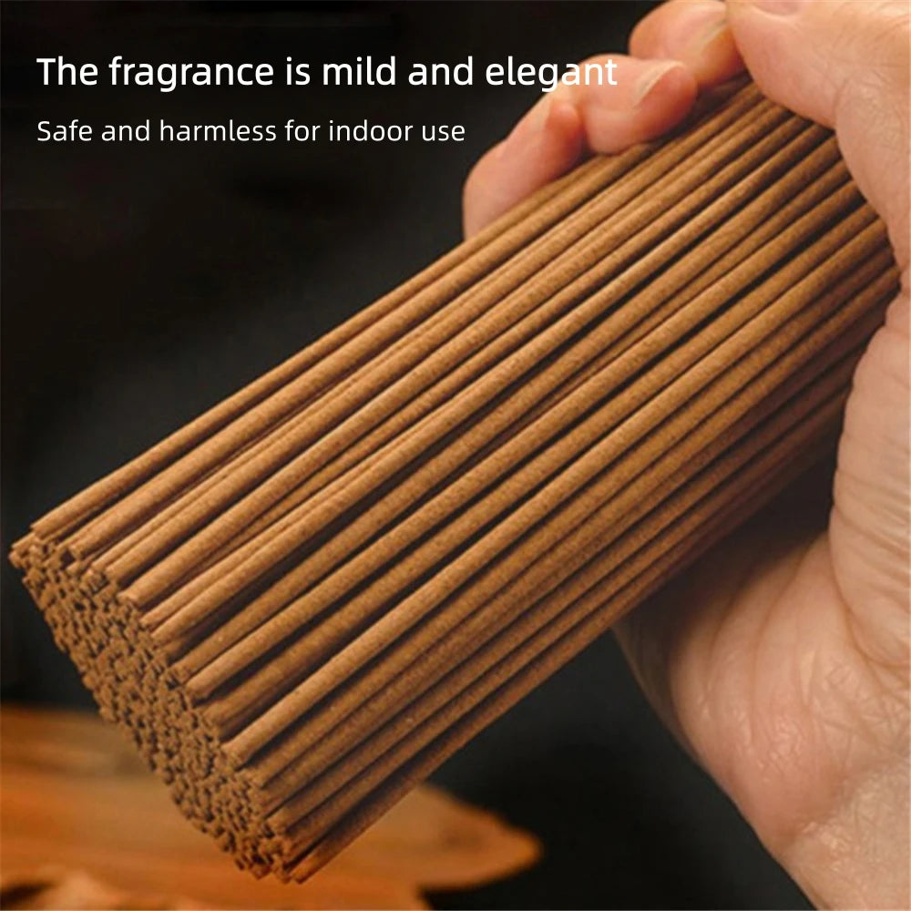 Hainan Agarwood Tribute Bamboo Stick Incense for Buddha Worship,No Chemical,Elegant Mellow Fragrance,Ideal for Buddhist Rituals