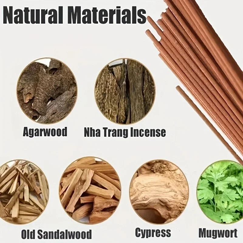 40Pcs Natural Incense Sticks Long Lasting Aroma Handmade for Buddha Blessing Prayer Meditation Home Spiritual Relaxation Gift