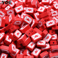 30/50/100pcs Red Envelope Love Spacer Clay Beads Sweet Heart Polymer Clay Beads For Jewelry Making DIY Craft Ornament Supplies
