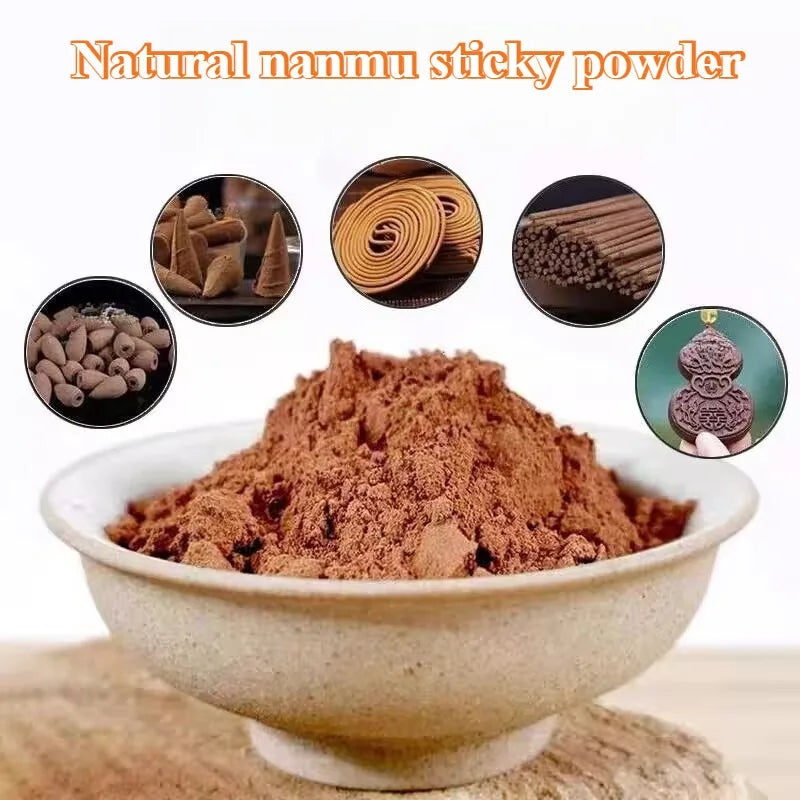 500g Natural Indonesian Nanmu/elm Bark Sticky Powder High Fineness150 Mesh Handmade Tower/coil Incense Aromatherapy Material