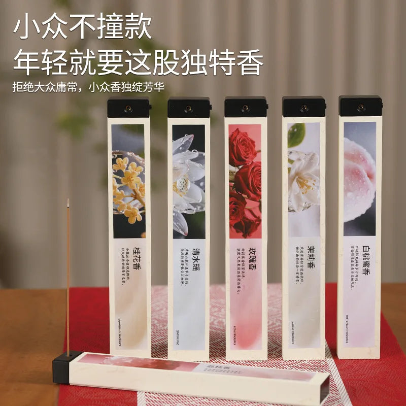 1Box 16 Scents Natural Premium Incense Sticks, Agarwood Sandalwood Coffee Office/Home Fragrance Gift for Good Sleep Refresh Mind