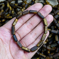 Authentic Kyara Agarwood Bracelet, Free-Form, Scarred Pattern