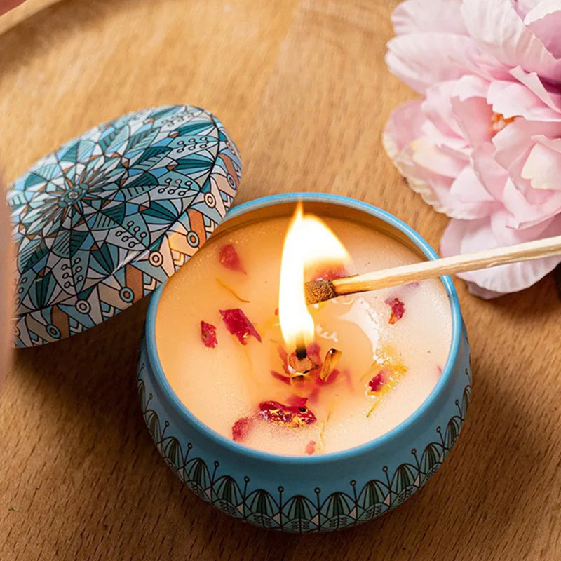 Yunnan fresh flower scented candle, burns to remove peculiar smell for bedroom, kitchen and living room Yunnan fresh flower soap