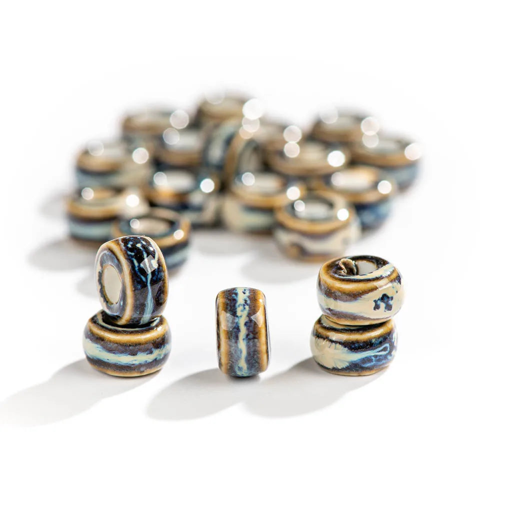 10mm Vintage Ceramic Beads 20pcs Handmade Jewelry Making