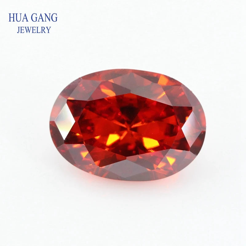5A CZ Oval Shape Size 2x3mm~13x18mm Synthetic Gems Cubic Zirconia For Jewelry, White Garnet Black Golden Yellow Amethyst