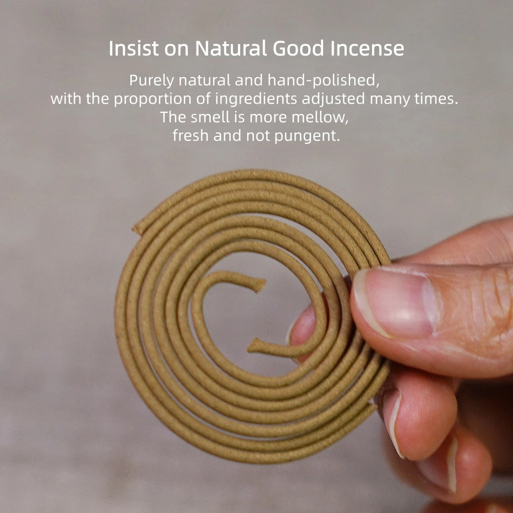 Insect-Damaged Agarwood Coil Incense, 50 Coils, Floral Sweet Fragrance