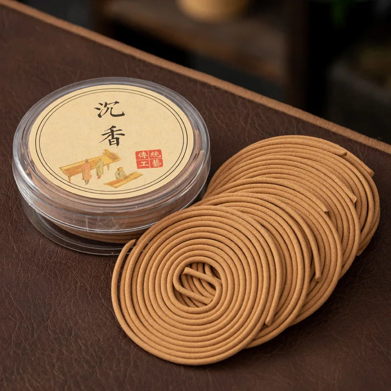 20pcs/box Lavender Jasmine Coil Incense Sandalwood Rose Rolled Incense Aromatherapy Yoga Meditation Home Fragrance Decoration