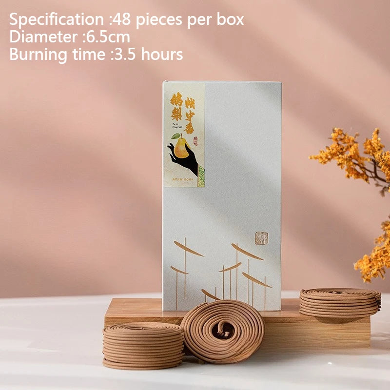 Natural Coil Incense Sandalwood and Agarwood Floral Fragrance Home Indoor Purify The Air Remove Odors Calm The Mind Aid Sleep
