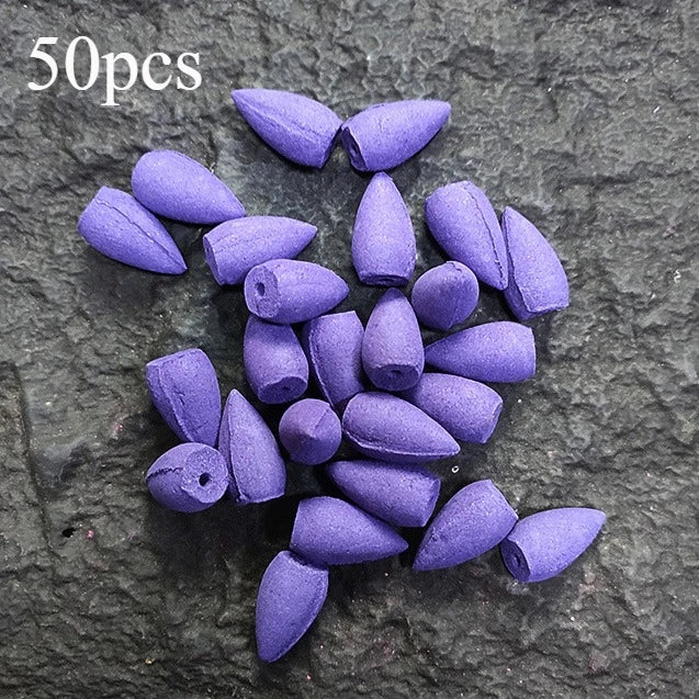 Mixed Waterfall Smoke Backflow Natural Incense Cone Lavender Sandalwood Osmanthus Natural Air Freshener for Home Bulk Wholesale
