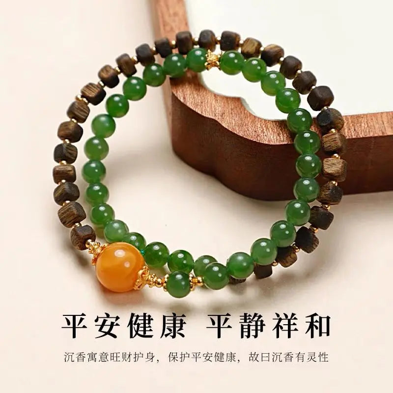 Agarwood Sugar Cube Bracelet for Women