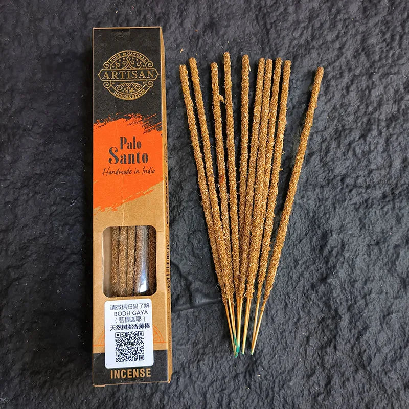 1x Natural Rubbing by hand Indian Incense Sticks White Sage Palo Santo High-end Sandalwood Joss Stick Incenses