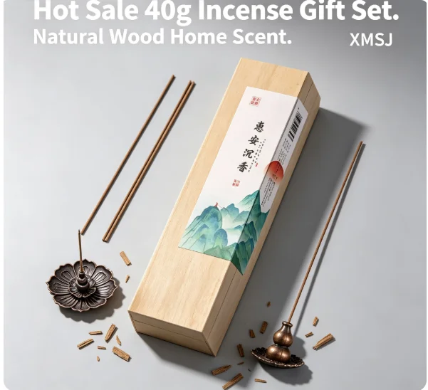 Hot Selling 40g Hui’an Agarwood Incense Gift Set Natural Wood Stick Incense For Home Meditation. incense cones lavender