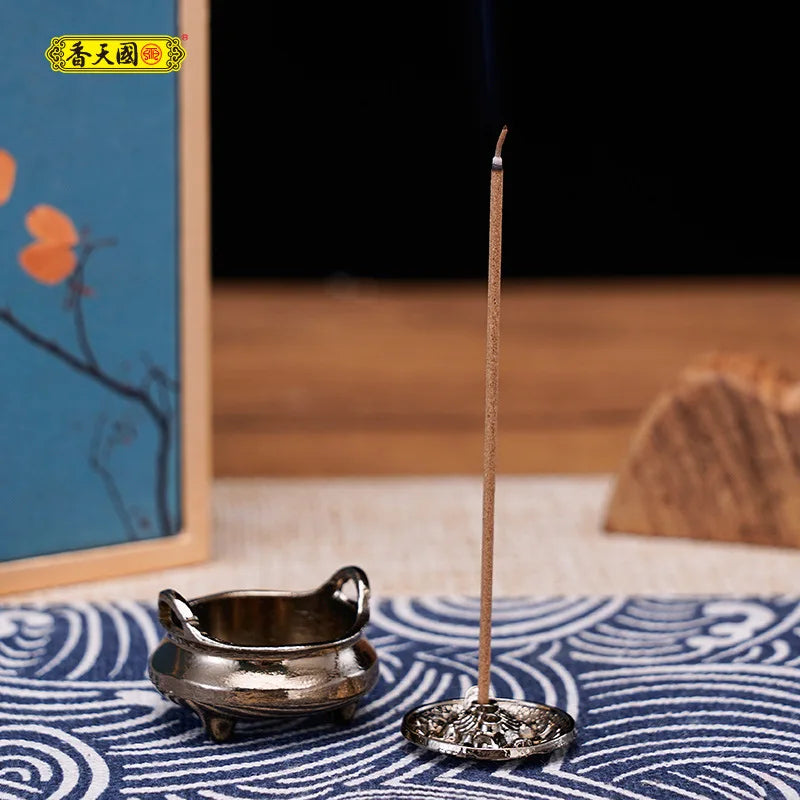 Agarwood Incense Sticks Natural Qinan Red Earth Line Incense Gift Box 10g 21cm for Meditation Prayer and Home Fragrance