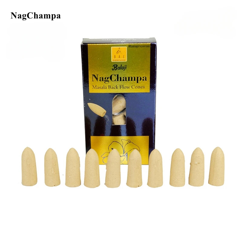 India NAGCHAMPA Backflow Incense Peruvian Sacred Wood agilawood Indoor Office Tea Room Viewing Smoke Purify The Air Cone Incense
