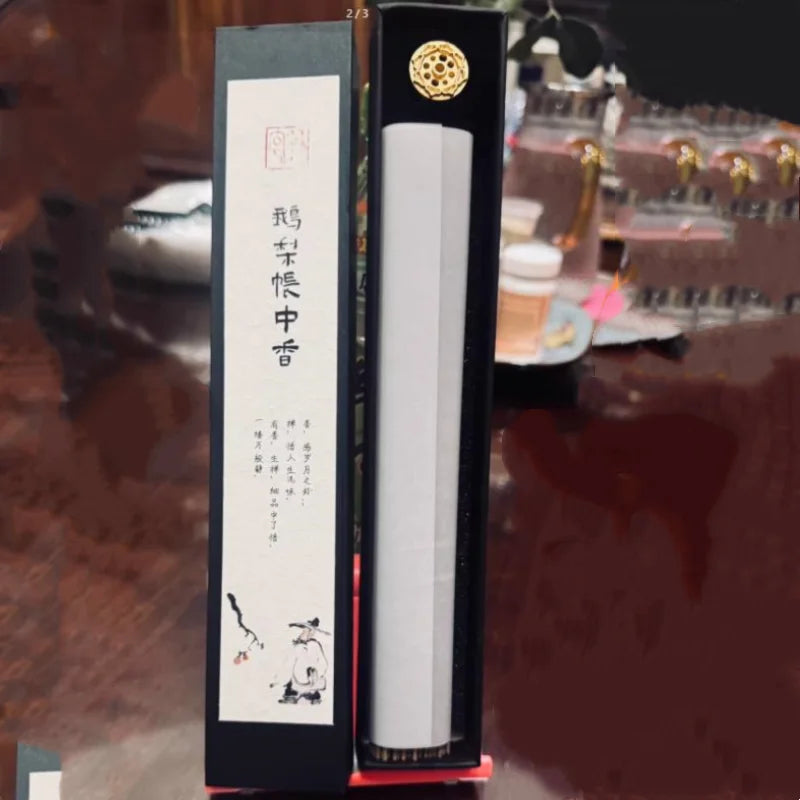 30G Boxed 21CM Natural Agarwood Incense Stick Household Indoor Tea Room Meditation Purification Soothing Spirit Aromatherapy