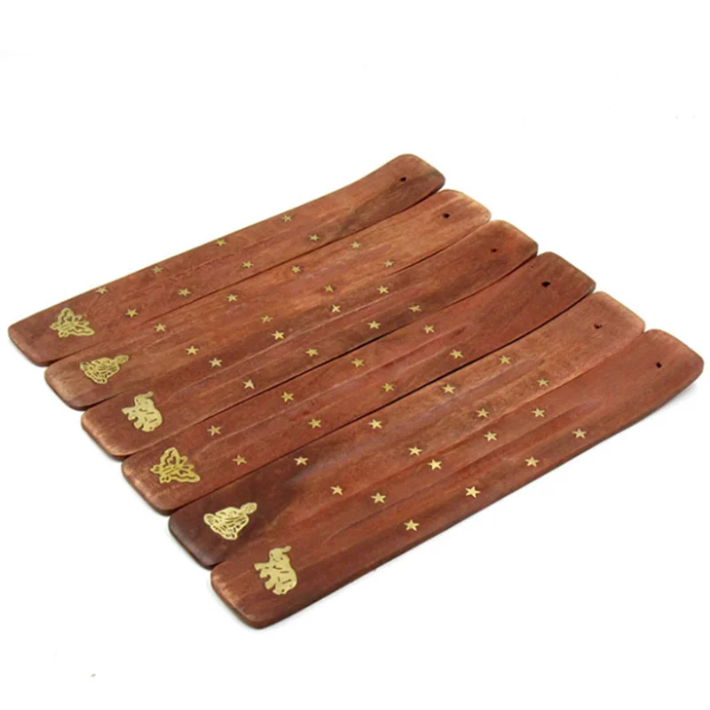 Handmade Thicken Solid Wood Incense Burner Indian Sandalwood OUDH Incense Sticks Holder Zen Buddha Fragrance Incense Base