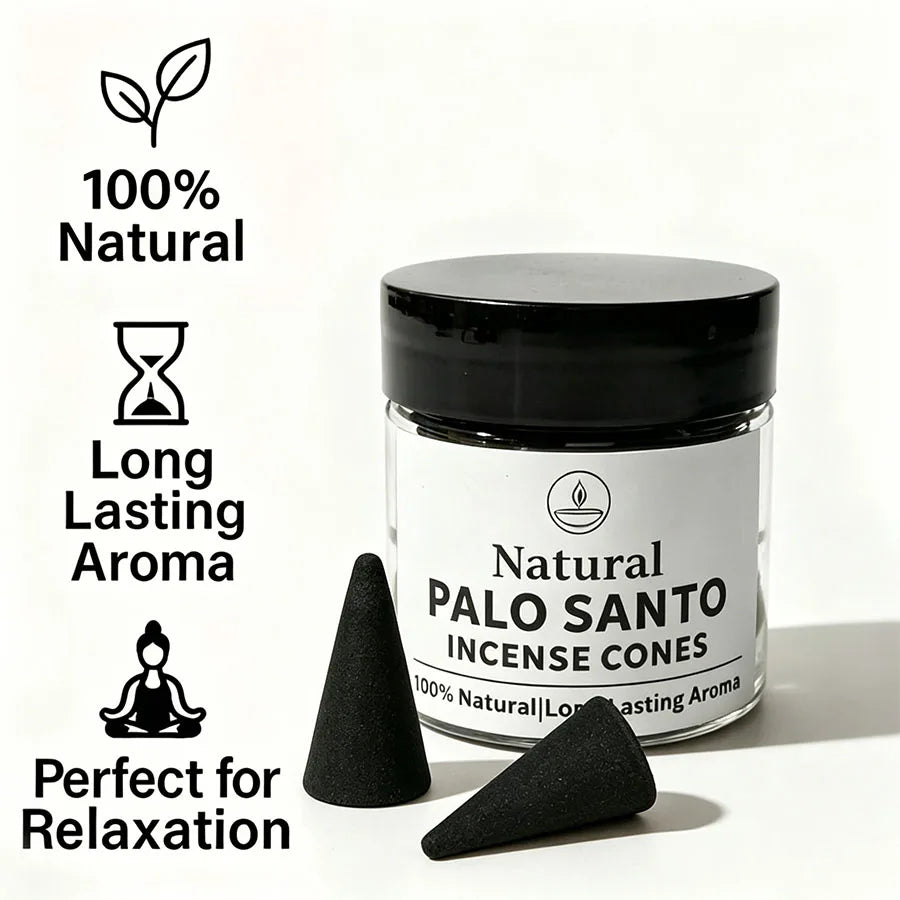 Premium White Musk and Sacred Wood Incense Cones, Handmade, Natural Scent, Perfect for Yoga, Meditation, Reading, and Home Office Decor - the Perfect Keepsake for Thanksgiving, Christmas, Halloween, Valentine's Day, Ramadan, and Graduation Ceremonies
