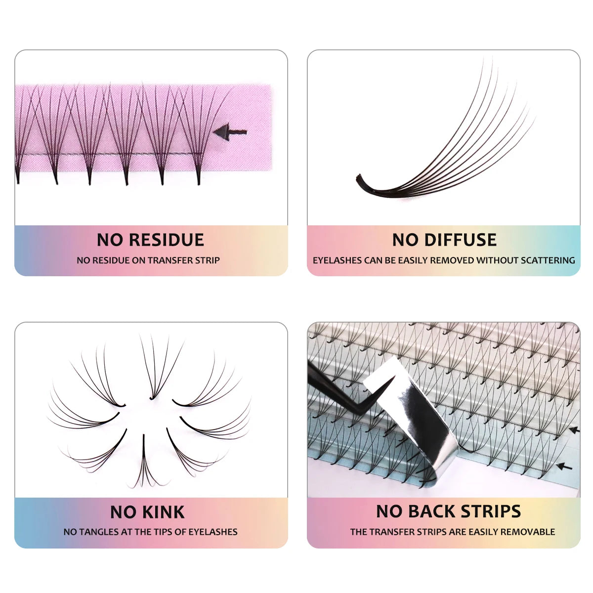 AGUUD XL Premade Volume Fan Lashes 4D-8D Natural Long
