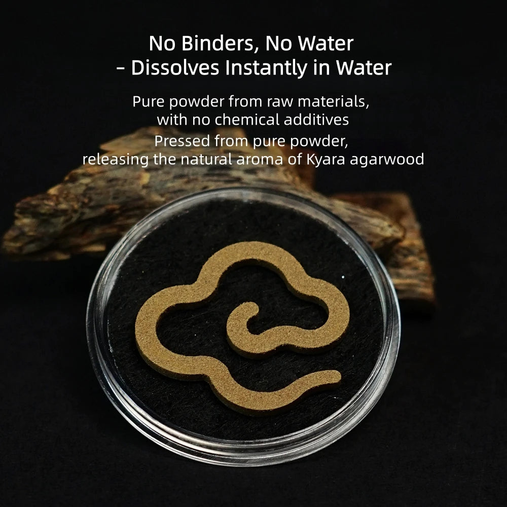 Green Kyara Agarwood Incense,Medium Auspicious Cloud,Natural Binder-Free Coil Incense,Home Indoor Aromatherapy&Air Purification