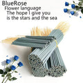 21/128/225pcs Blue Fairy Blue Rose Incense Stick, 8.66 Inch, Long-Lasting Fragrance Suitable for Home Meditation Valentine Day