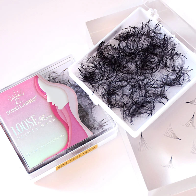 SONG LASHES 3D 4D 5D 6D 7D 8D 500 Fans Premade Volum Loose Fans Lashes Black Soft and Natural False Eyelashes Makeup Tools