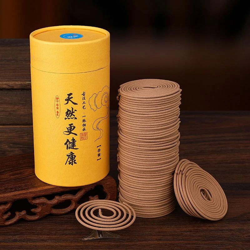 120 Trays of Natural Coil Incense Indoor Aromatherapy Sandalwood Agarwood Household It Can Purified Air Lasts for 4 Hours