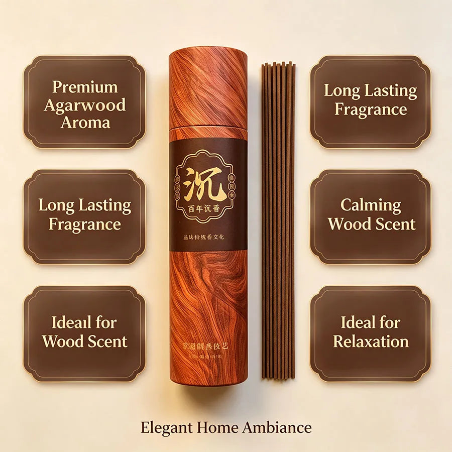 Large Handmade Incense with Century-Old agarwood, Rich Fragrance, Perfect for Study, Tea Room or yoga Decoration