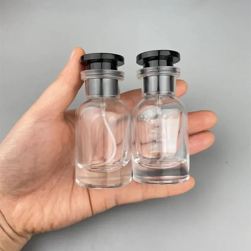 1/2/3/4/5pcs 30ml Glass Empty Refillable Perfume Bottle Cylinder,Travel Portable Perfume Atomizer Sample Bottle