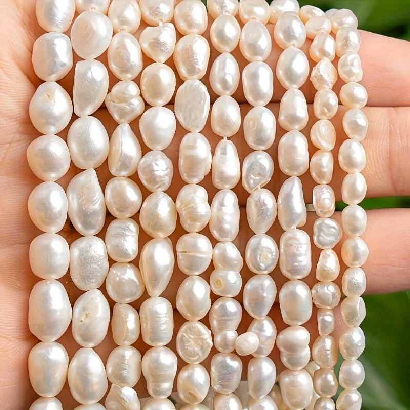 Natural Freshwater Pearls Rice Beads Baroque Pearls 4-11mm Loose Spacer Beads for Jewelry Making Supplies DIY Necklace Bracelet